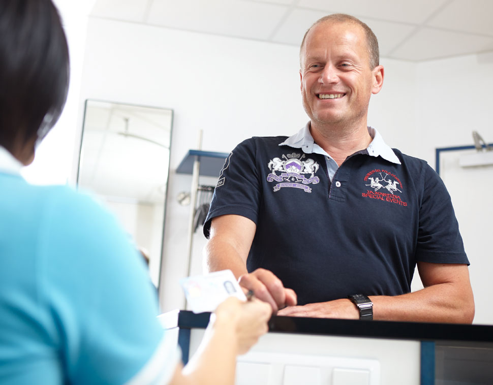 Rezeption der Zahnarztpraxis Peter Schlüter